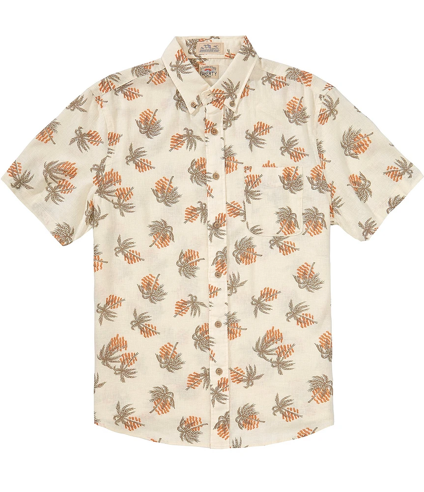Faherty Breeze Printed Short Sleeve Woven Shirt