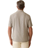 Faherty Breeze Short Sleeve Striped Woven Camp Shirt