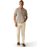Faherty Breeze Short Sleeve Striped Woven Camp Shirt