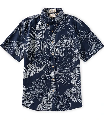 Faherty Breeze Tropical Print Short Sleeve Woven Shirt