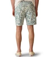Faherty Cabana Towel Terry Foliage Print 7.5#double; Inseam Sweatshorts