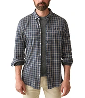 Faherty Coastline Knit Long Sleeve Woven Shirt