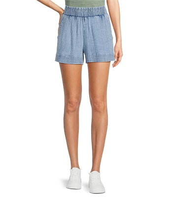 Faherty Dream Organic Cotton Mid Rise Pull-On Gauze Shorts