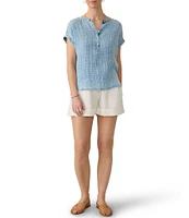 Faherty Dream Organic Cotton Mid Rise Pull-On Gauze Shorts