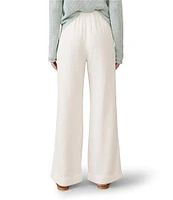 Faherty Dune Organic Cotton Gauze Drawstring Woven Mid Rise Palazzo Pants