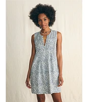 Faherty Isha Crew Neck Sleeveless Shift Dress