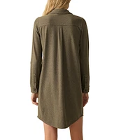 Faherty Button Front Legend Sweater Knit Shirt Dress