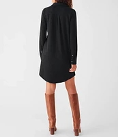 Faherty Button Front Legend Sweater Knit Shirt Dress