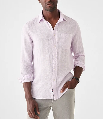 Faherty Linen Laguna Long Sleeve Woven Shirt