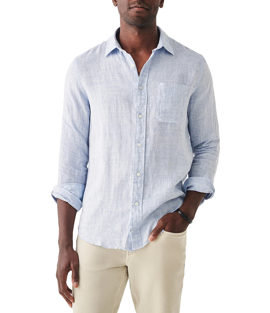 Faherty Linen Laguna Long Sleeve Woven Shirt