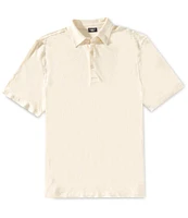 Faherty Linen Short Sleeve Polo Shirt