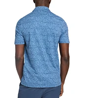 Faherty Movement Frond Print Short Sleeve Polo Shirt