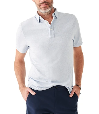 Faherty Movement Heather Short Sleeve Polo Shirt