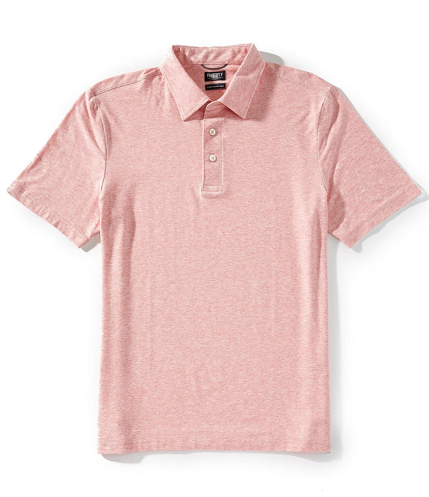 Faherty Movement Heather Short Sleeve Polo Shirt