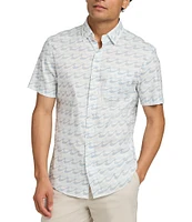 Faherty Movement Performance Printed Short Sleeve Woven Shirt