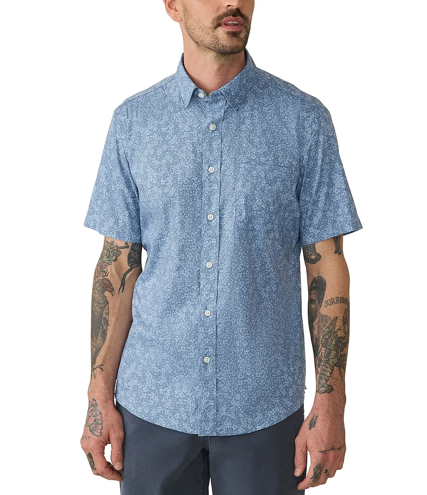 Faherty Movement Performance Short Sleeve Woven Shirt