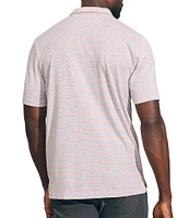 Faherty Movement Stripe Stretch Short Sleeve Polo Shirt