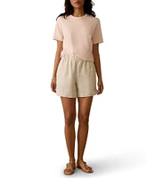 Faherty Organic Cotton Knit Crew Neck Short Sleeve Tee