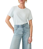Faherty Organic Cotton Knit Crew Neck Short Sleeve Tee