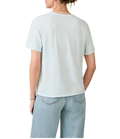 Faherty Organic Cotton Knit Crew Neck Short Sleeve Tee