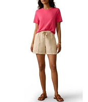 Faherty Organic Cotton Knit Crew Neck Short Sleeve Tee