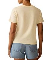 Faherty Organic Cotton Knit Crew Neck Short Sleeve Tee