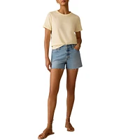 Faherty Organic Cotton Knit Crew Neck Short Sleeve Tee