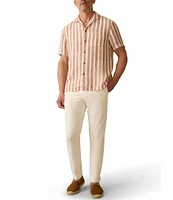 Faherty Palma Linen Short Sleeve Woven Camp Shirt