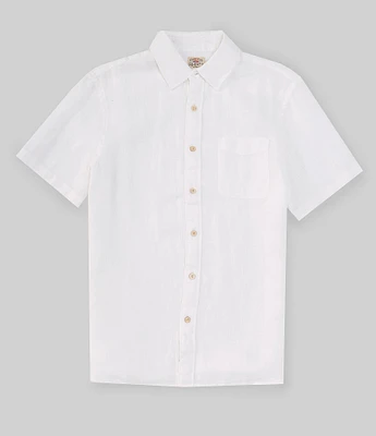 Faherty Palma Linen Short Sleeve Woven Shirt