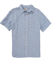 Faherty Palma Linen Short Sleeve Woven Shirt