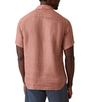 Faherty Palma Linen Short Sleeve Woven Shirt