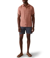 Faherty Palma Linen Short Sleeve Woven Shirt