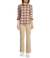 Faherty Soft Stretch Corduroy High Rise Straight Long Leg Pant