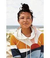 Faherty Soleil Abstract Sun Print Long Sleeve Pullover Hoodie