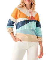 Faherty Soleil Abstract Sun Print Long Sleeve Pullover Hoodie