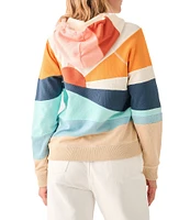 Faherty Soleil Abstract Sun Print Long Sleeve Pullover Hoodie