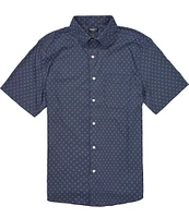 Faherty Stretch Movement Short Sleeve Geometric Print Woven Shirt
