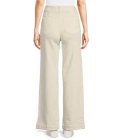 Faherty Stretch Terry Harbor High Rise Wide Leg Jeans