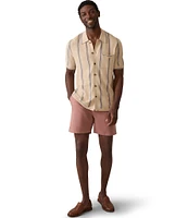 Faherty Stripe Short Sleeve Sweater Shirt