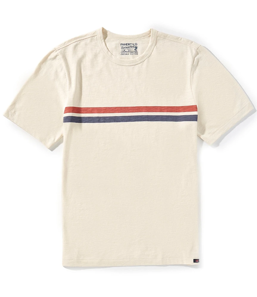 Faherty Stripe Sunwash Short Sleeve T-Shirt