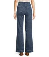 Faherty Stretch Terry Wide Leg Patch Pocket Jeans