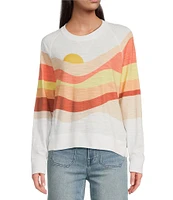 Faherty Sunwash Organic Cotton Slub Crew Neck Long Sleeve Pullover
