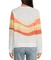 Faherty Sunwash Organic Cotton Slub Crew Neck Long Sleeve Pullover