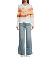 Faherty Sunwash Organic Cotton Slub Crew Neck Long Sleeve Pullover