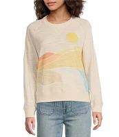 Faherty Sunwash Organic Cotton Slub Crew Neck Long Sleeve Pullover