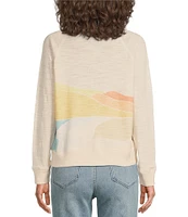 Faherty Sunwash Organic Cotton Slub Crew Neck Long Sleeve Pullover