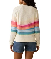 Faherty Sunwash Organic Cotton Slub Crew Neck Long Sleeve Pullover