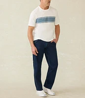 Faherty Sunwashed Chest Stripe Short Sleeve T-Shirt