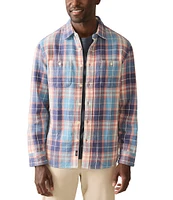 Faherty The Surf Flannel Long Sleeve Woven Shirt