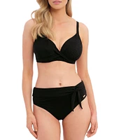 Fantasie Ottawa Solid Plunge Neck Front Twist Underwire Extended Bra Size Bikini Swim Top